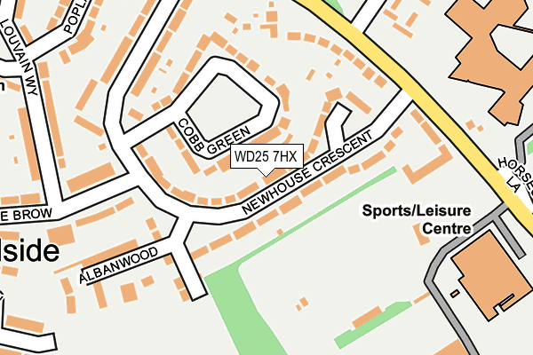 WD25 7HX map - OS OpenMap – Local (Ordnance Survey)