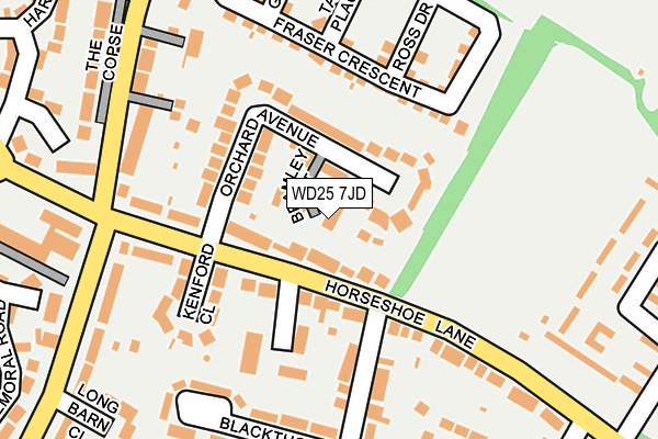 WD25 7JD map - OS OpenMap – Local (Ordnance Survey)