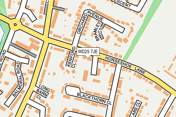 WD25 7JE map - OS OpenMap – Local (Ordnance Survey)