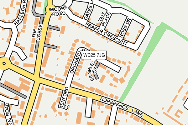 WD25 7JG map - OS OpenMap – Local (Ordnance Survey)