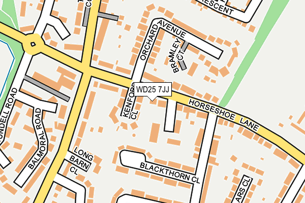 WD25 7JJ map - OS OpenMap – Local (Ordnance Survey)