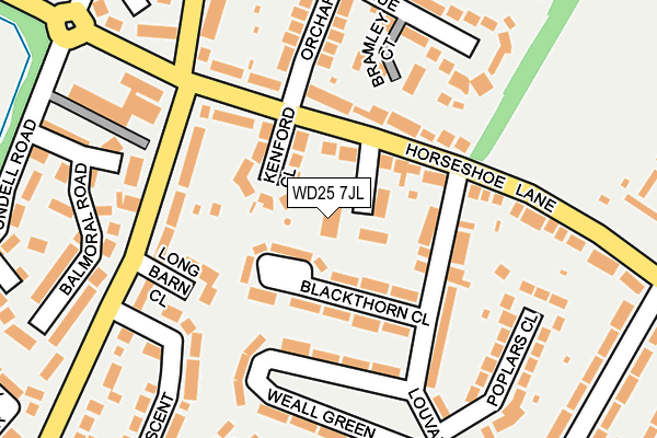 WD25 7JL map - OS OpenMap – Local (Ordnance Survey)