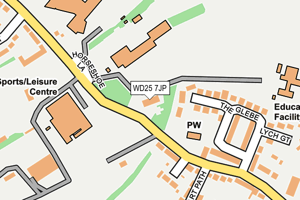 WD25 7JP map - OS OpenMap – Local (Ordnance Survey)