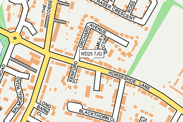 WD25 7JQ map - OS OpenMap – Local (Ordnance Survey)