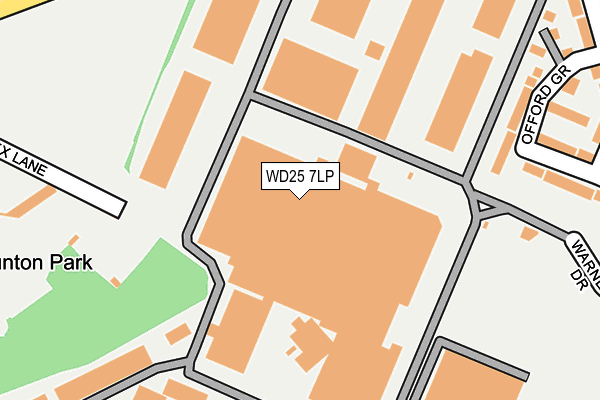 WD25 7LP map - OS OpenMap – Local (Ordnance Survey)