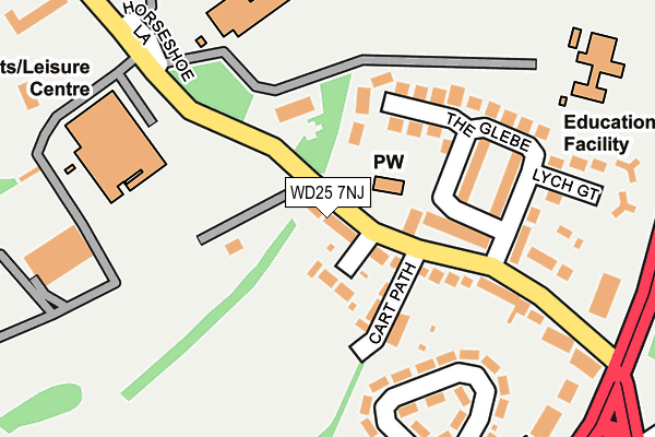 WD25 7NJ map - OS OpenMap – Local (Ordnance Survey)