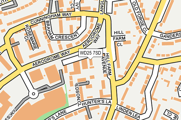 WD25 7SD map - OS OpenMap – Local (Ordnance Survey)