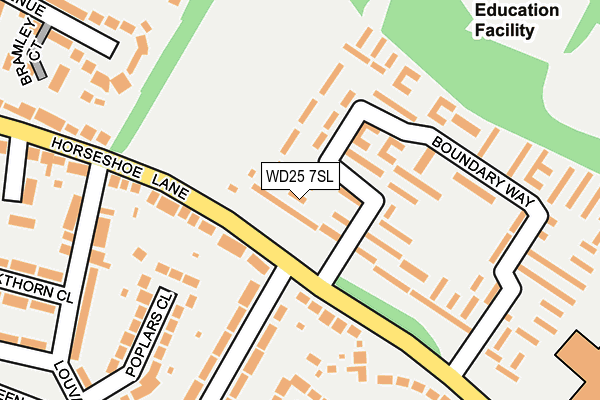 WD25 7SL map - OS OpenMap – Local (Ordnance Survey)