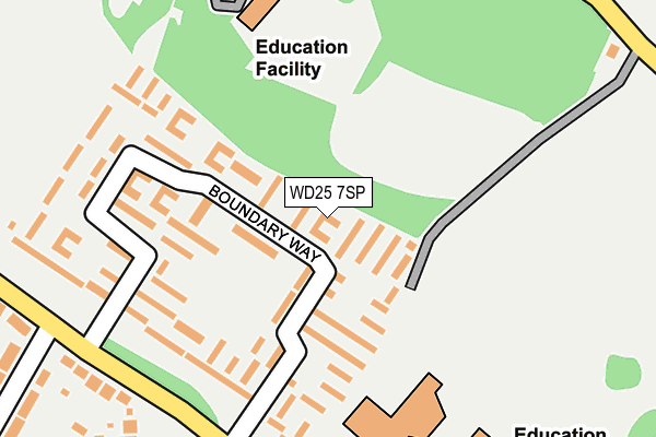 WD25 7SP map - OS OpenMap – Local (Ordnance Survey)