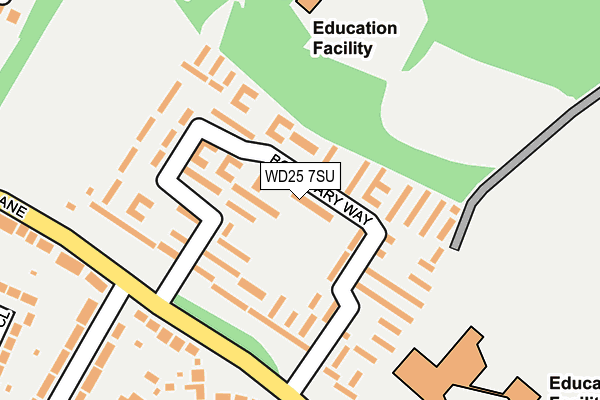 WD25 7SU map - OS OpenMap – Local (Ordnance Survey)