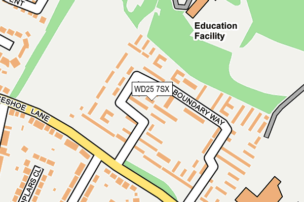 WD25 7SX map - OS OpenMap – Local (Ordnance Survey)