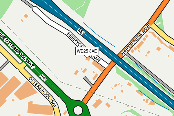 WD25 8AE map - OS OpenMap – Local (Ordnance Survey)
