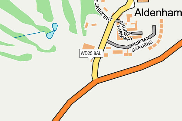 WD25 8AL map - OS OpenMap – Local (Ordnance Survey)