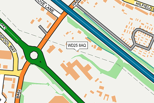 WD25 8AQ map - OS OpenMap – Local (Ordnance Survey)
