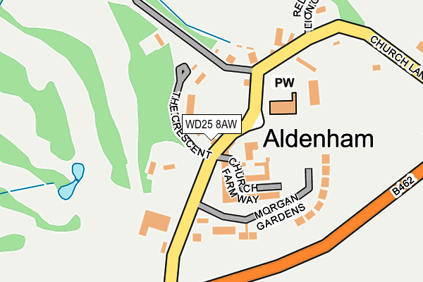 WD25 8AW map - OS OpenMap – Local (Ordnance Survey)