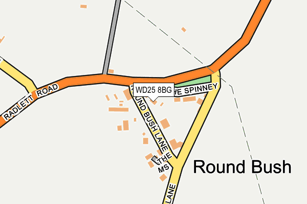 WD25 8BG map - OS OpenMap – Local (Ordnance Survey)