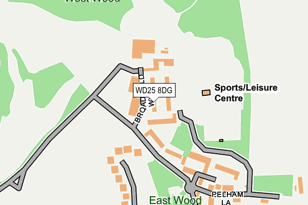 WD25 8DG map - OS OpenMap – Local (Ordnance Survey)