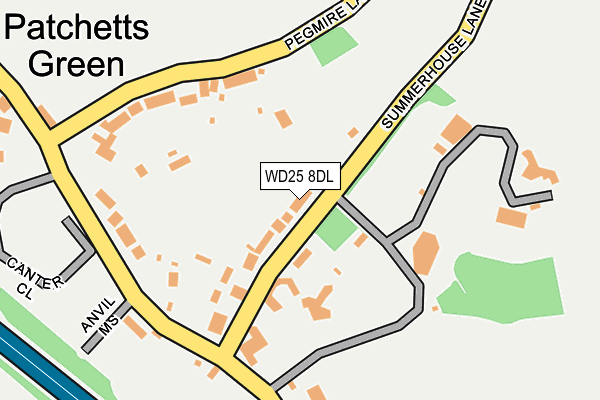 WD25 8DL map - OS OpenMap – Local (Ordnance Survey)