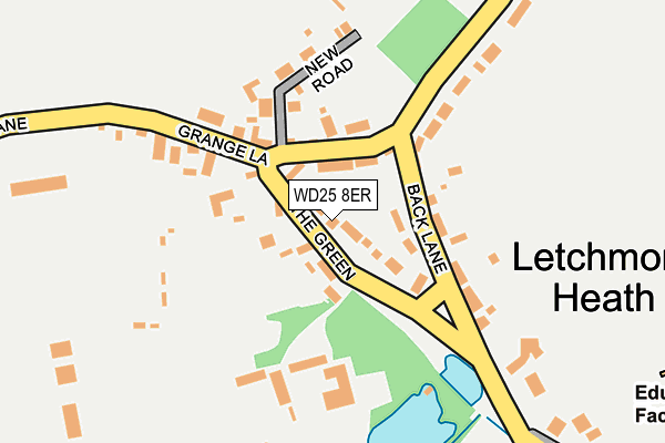WD25 8ER map - OS OpenMap – Local (Ordnance Survey)