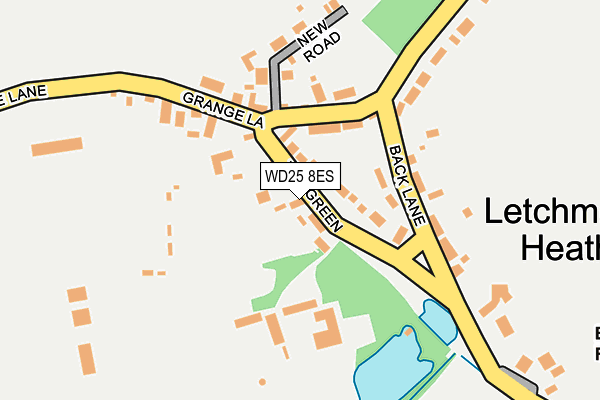 WD25 8ES map - OS OpenMap – Local (Ordnance Survey)