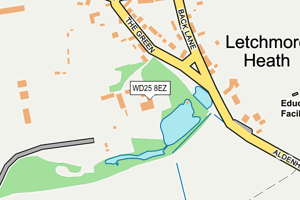 WD25 8EZ map - OS OpenMap – Local (Ordnance Survey)
