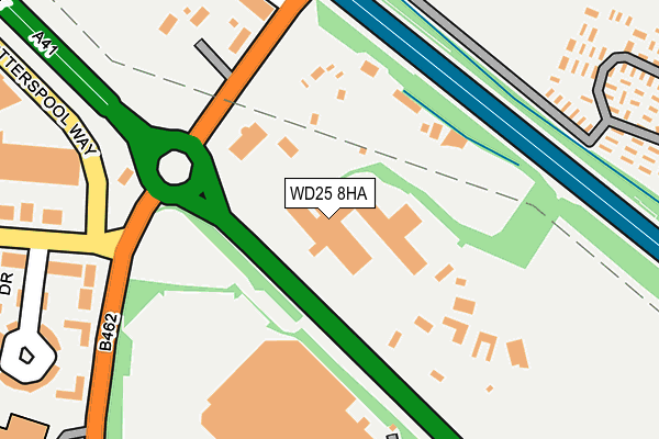 WD25 8HA map - OS OpenMap – Local (Ordnance Survey)