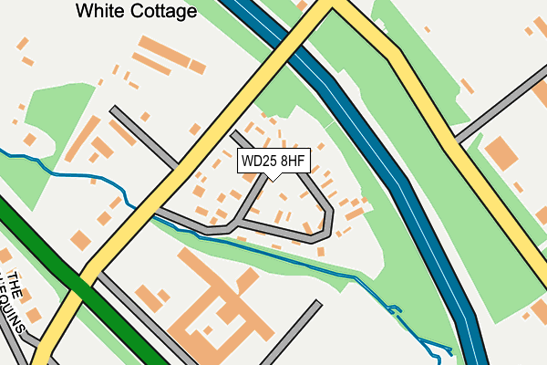 WD25 8HF map - OS OpenMap – Local (Ordnance Survey)