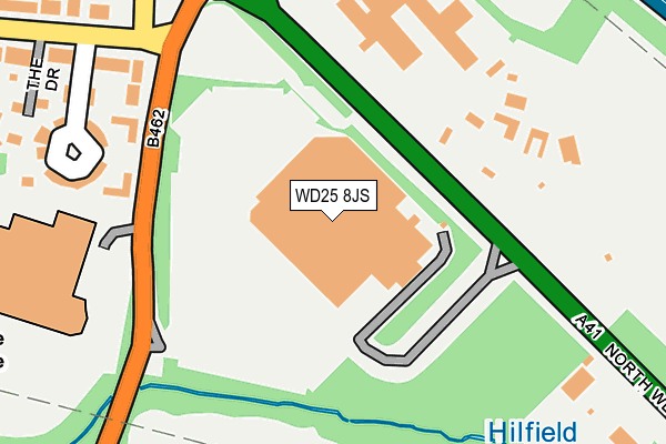 WD25 8JS map - OS OpenMap – Local (Ordnance Survey)
