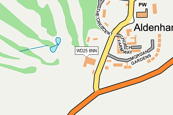 WD25 8NN map - OS OpenMap – Local (Ordnance Survey)