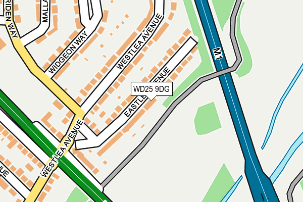 WD25 9DG map - OS OpenMap – Local (Ordnance Survey)