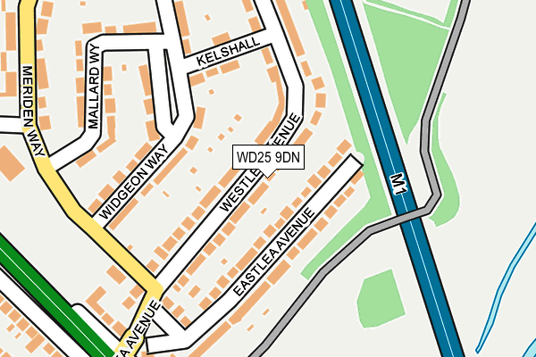 WD25 9DN map - OS OpenMap – Local (Ordnance Survey)