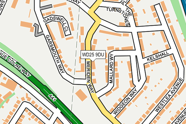 WD25 9DU map - OS OpenMap – Local (Ordnance Survey)