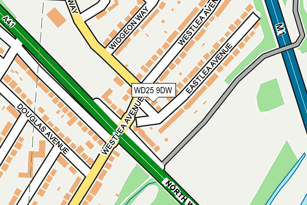 WD25 9DW map - OS OpenMap – Local (Ordnance Survey)