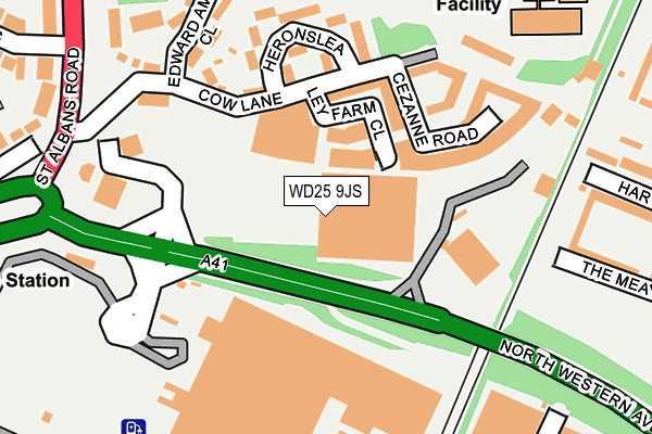 WD25 9JS map - OS OpenMap – Local (Ordnance Survey)