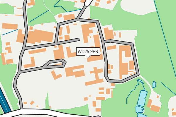 WD25 9PR map - OS OpenMap – Local (Ordnance Survey)