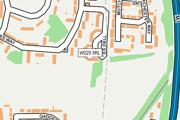 WD25 9RL map - OS OpenMap – Local (Ordnance Survey)