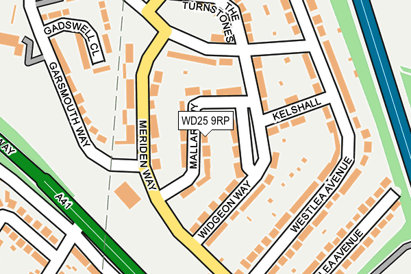 WD25 9RP map - OS OpenMap – Local (Ordnance Survey)