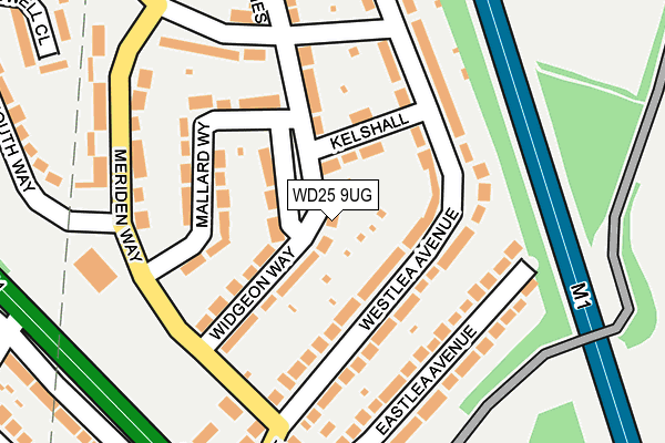 WD25 9UG map - OS OpenMap – Local (Ordnance Survey)