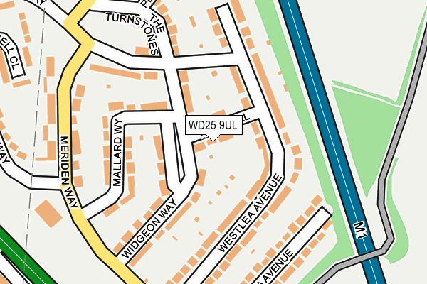 WD25 9UL map - OS OpenMap – Local (Ordnance Survey)