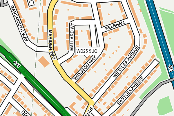 WD25 9UQ map - OS OpenMap – Local (Ordnance Survey)