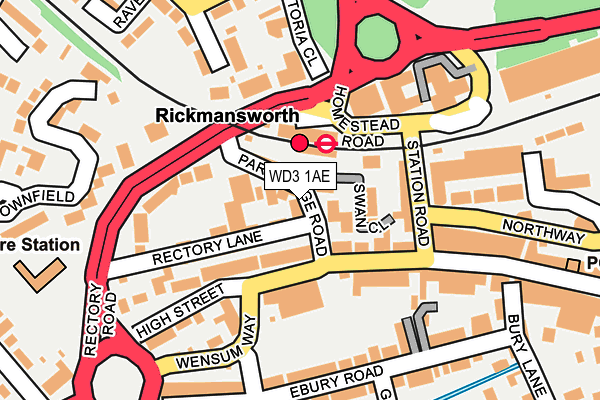 WD3 1AE map - OS OpenMap – Local (Ordnance Survey)