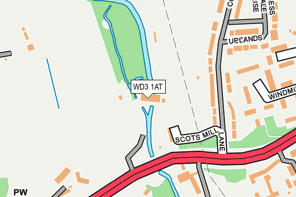 WD3 1AT map - OS OpenMap – Local (Ordnance Survey)