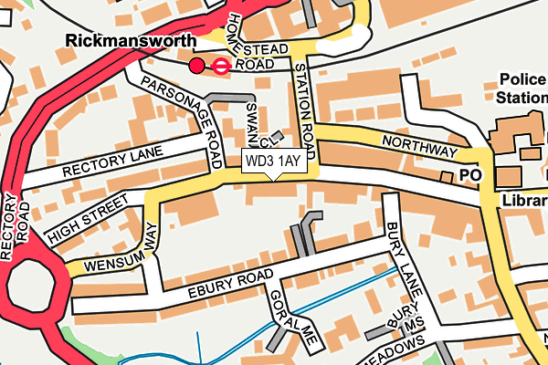 WD3 1AY map - OS OpenMap – Local (Ordnance Survey)