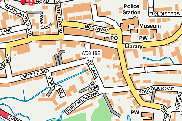 WD3 1BE map - OS OpenMap – Local (Ordnance Survey)