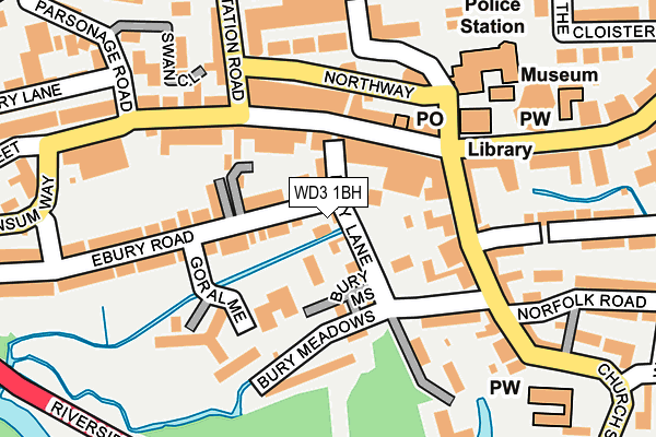 WD3 1BH map - OS OpenMap – Local (Ordnance Survey)