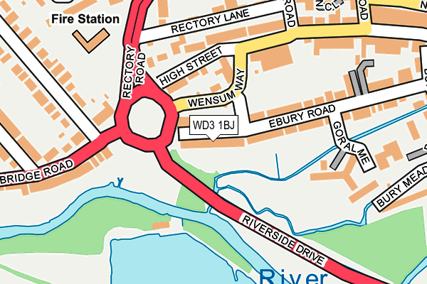 WD3 1BJ map - OS OpenMap – Local (Ordnance Survey)
