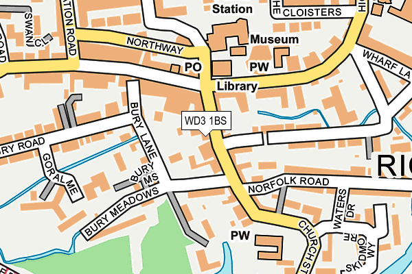 WD3 1BS map - OS OpenMap – Local (Ordnance Survey)