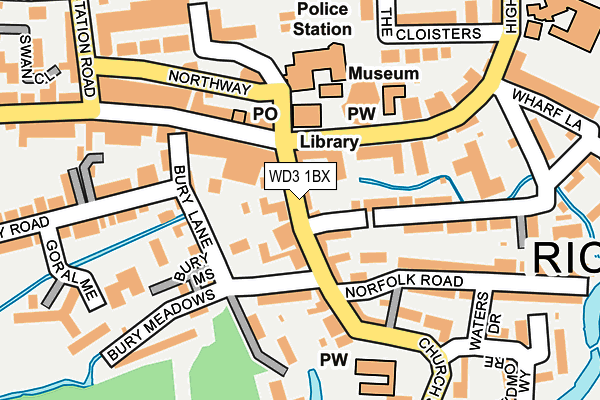 WD3 1BX map - OS OpenMap – Local (Ordnance Survey)