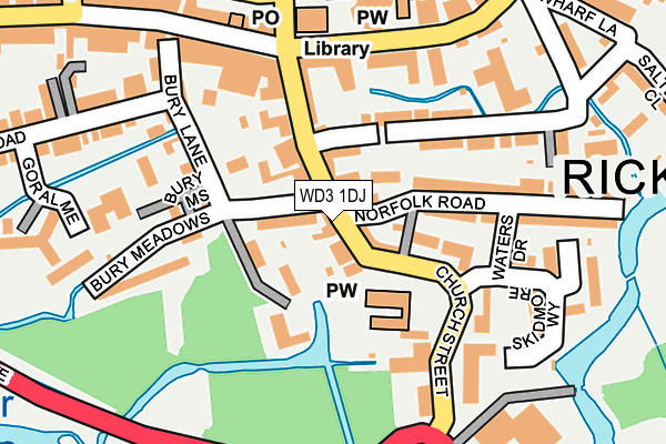 WD3 1DJ map - OS OpenMap – Local (Ordnance Survey)