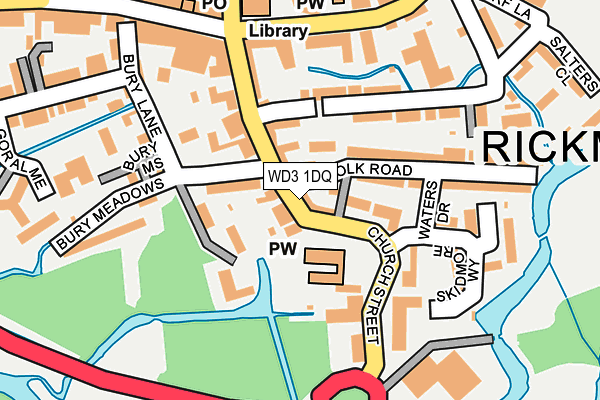 WD3 1DQ map - OS OpenMap – Local (Ordnance Survey)